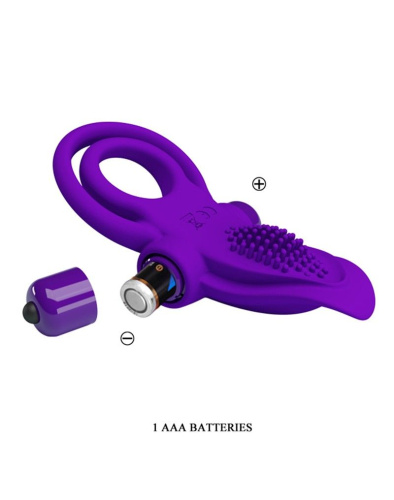 Pretty Love Vibro Penis Ring - Ерекційне кільце з вібрацією, 11.3х5.6 см (фіолетовий) - купити в Києві, Україні